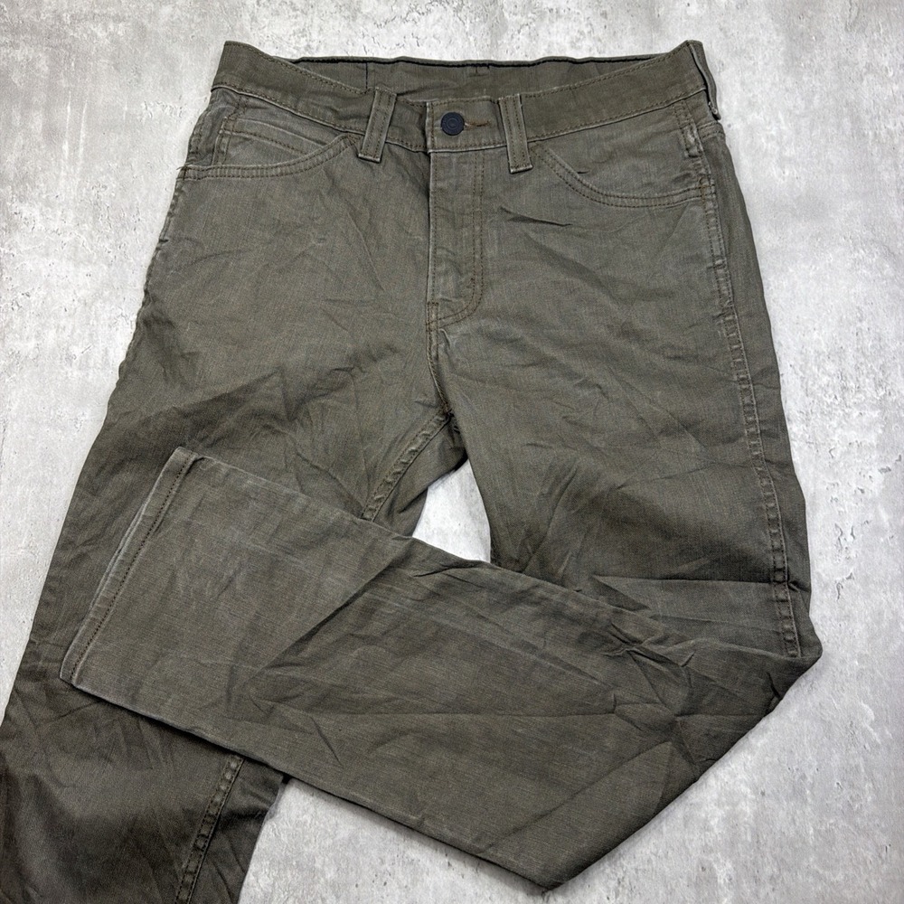 Levis 511 Jeans Mens 30x30 Olive Green Slim Skinny Fit Stretch Denim Work USA